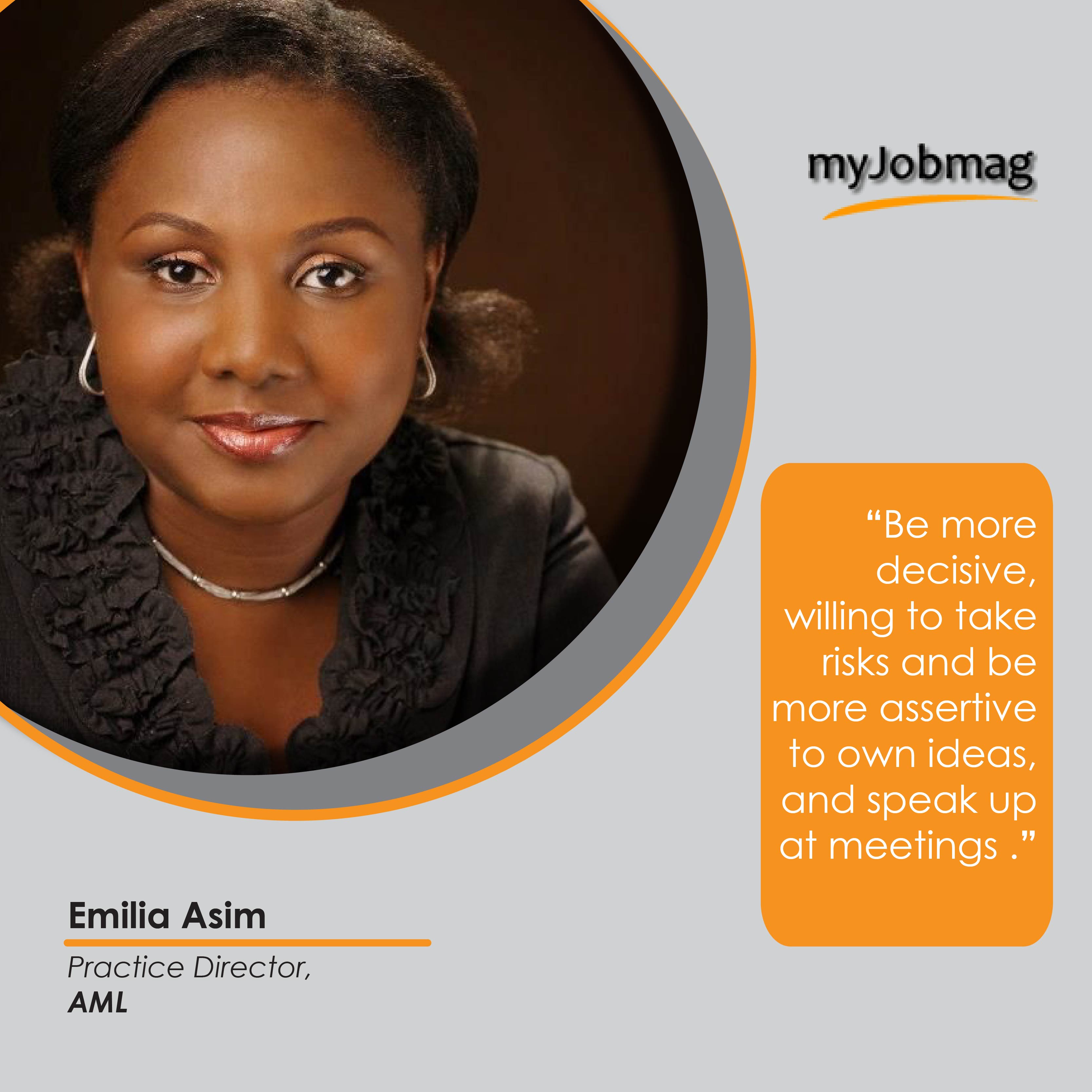 Emilia Asim career advice MyJobMag