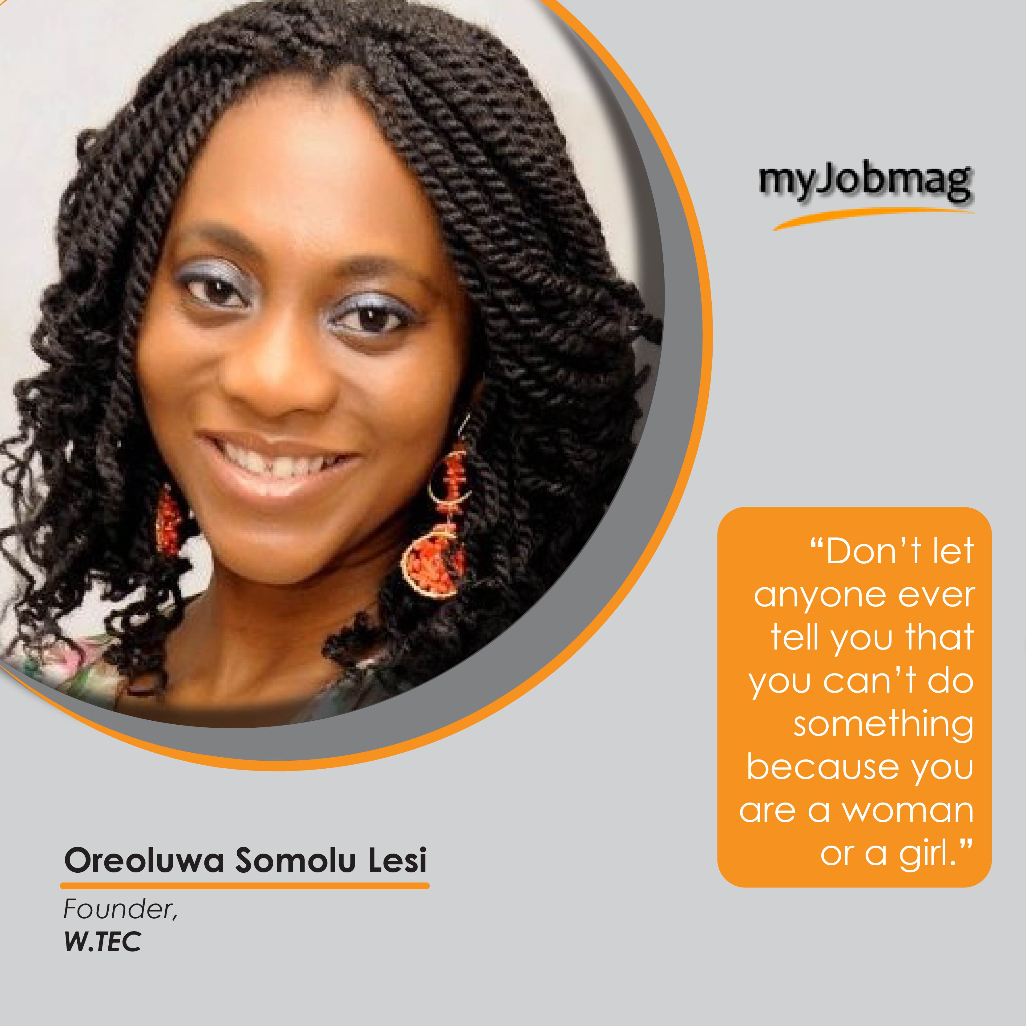 Oreoluwa Somolu Lesi career advice MyjobMag