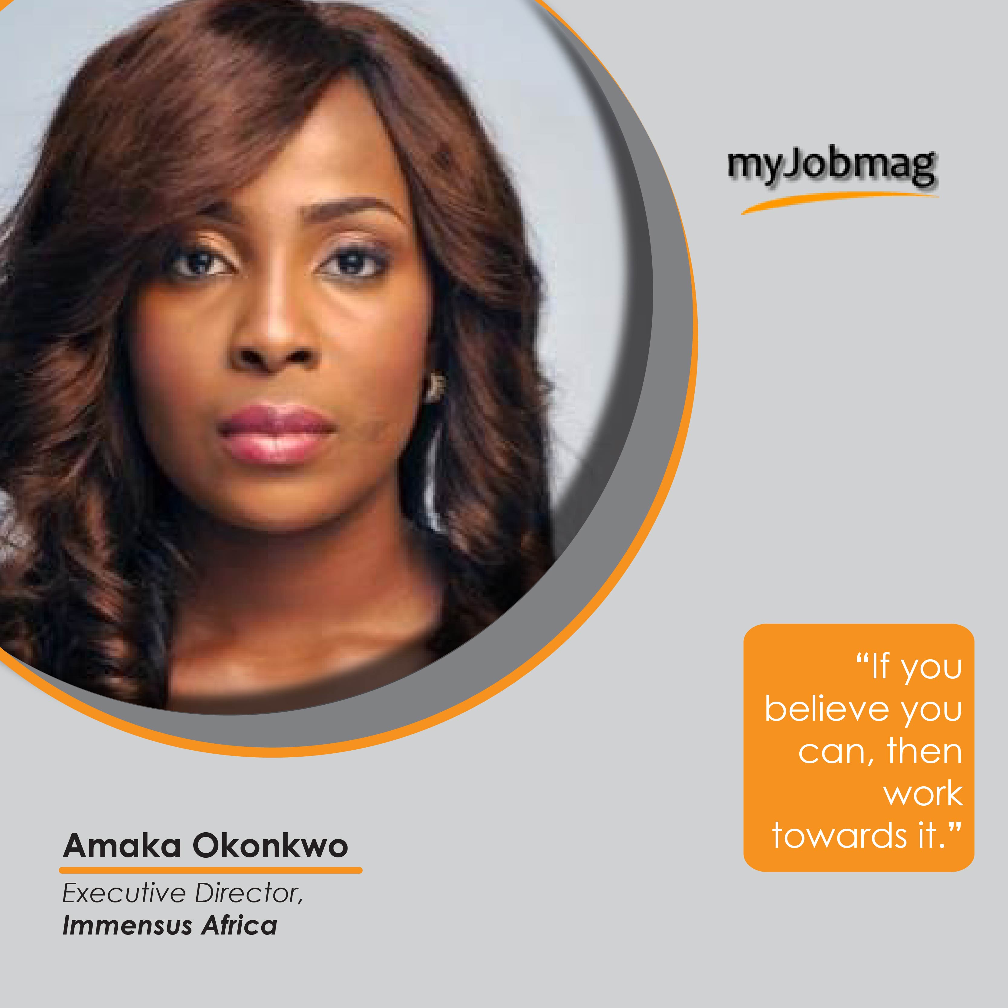 Amaka Okonkwo career advice MyJobMag