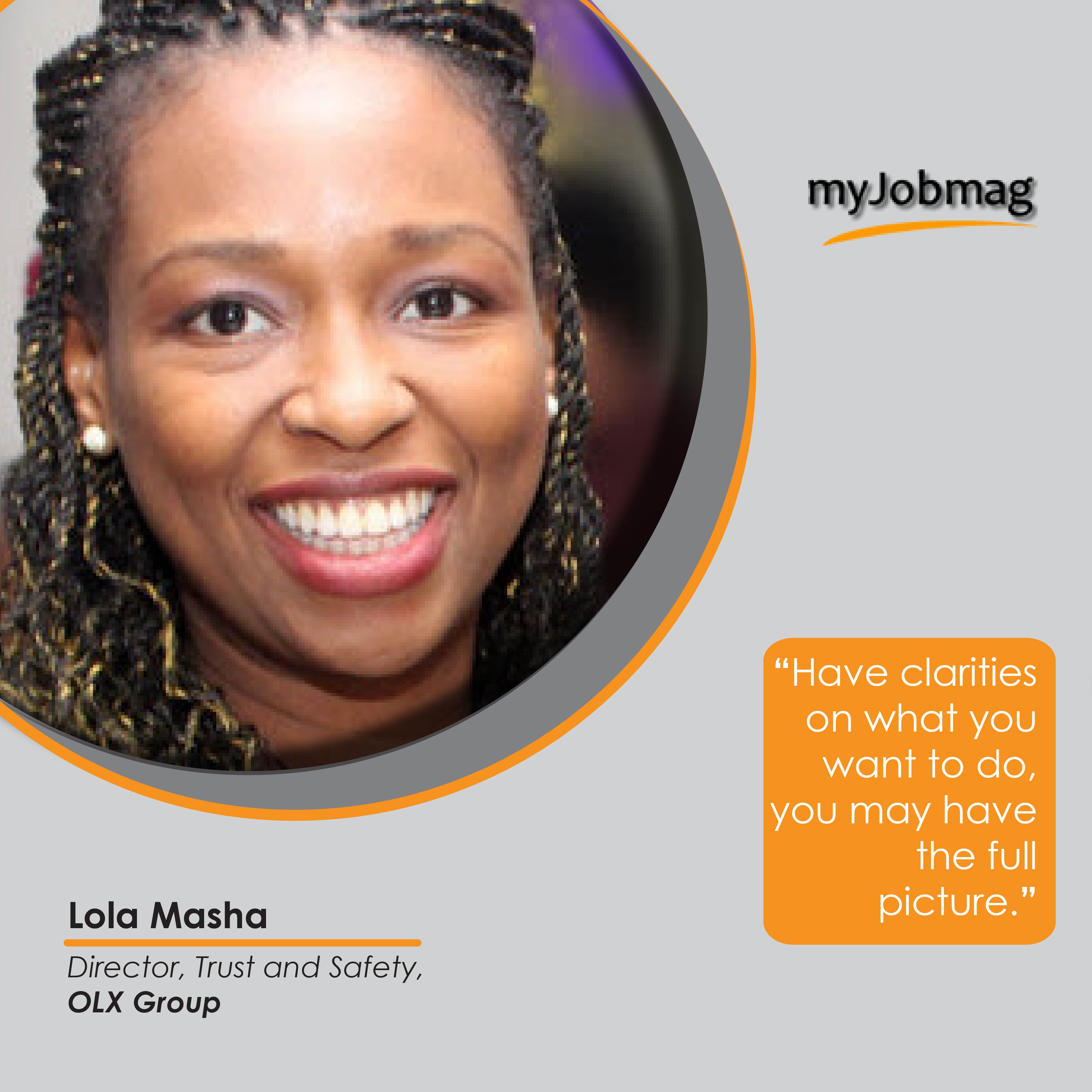 Lola Masha career advice MyJobMag