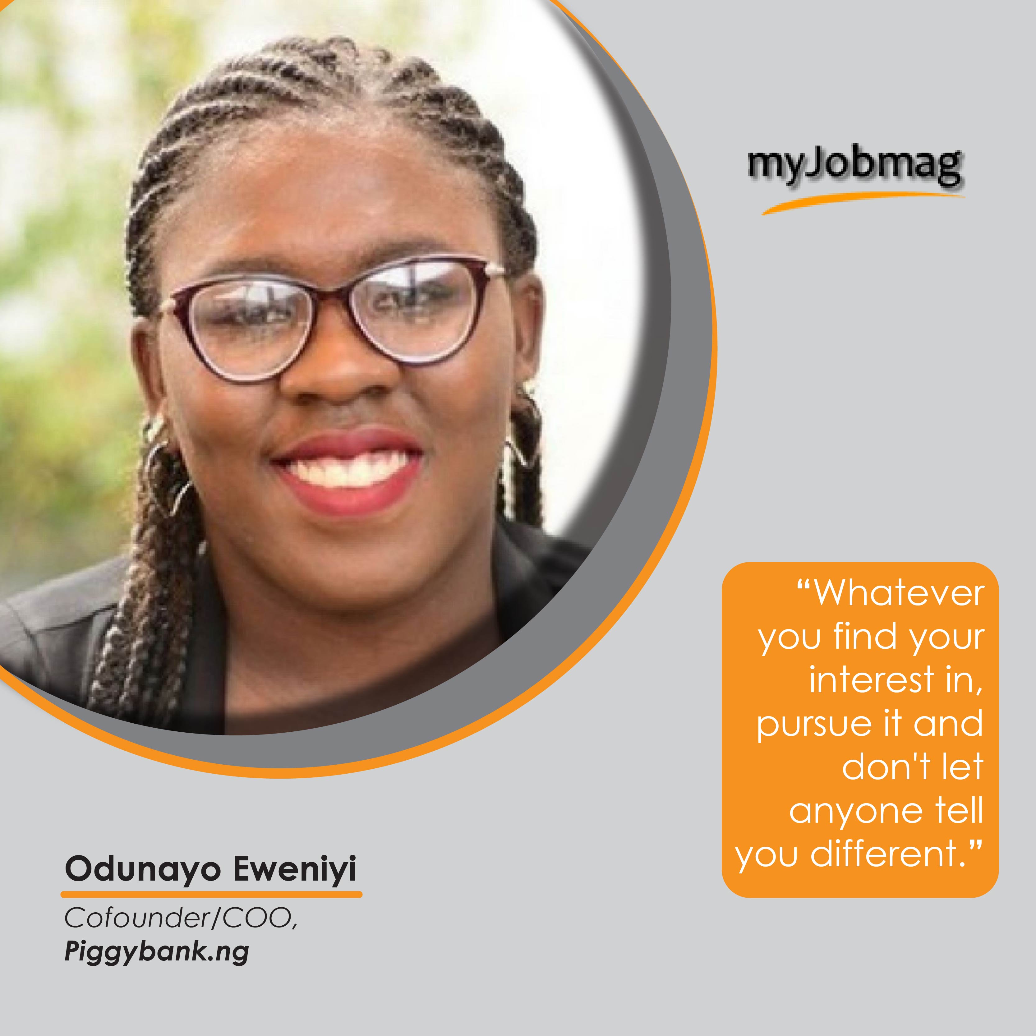 Odunayo Eweniyi career advice