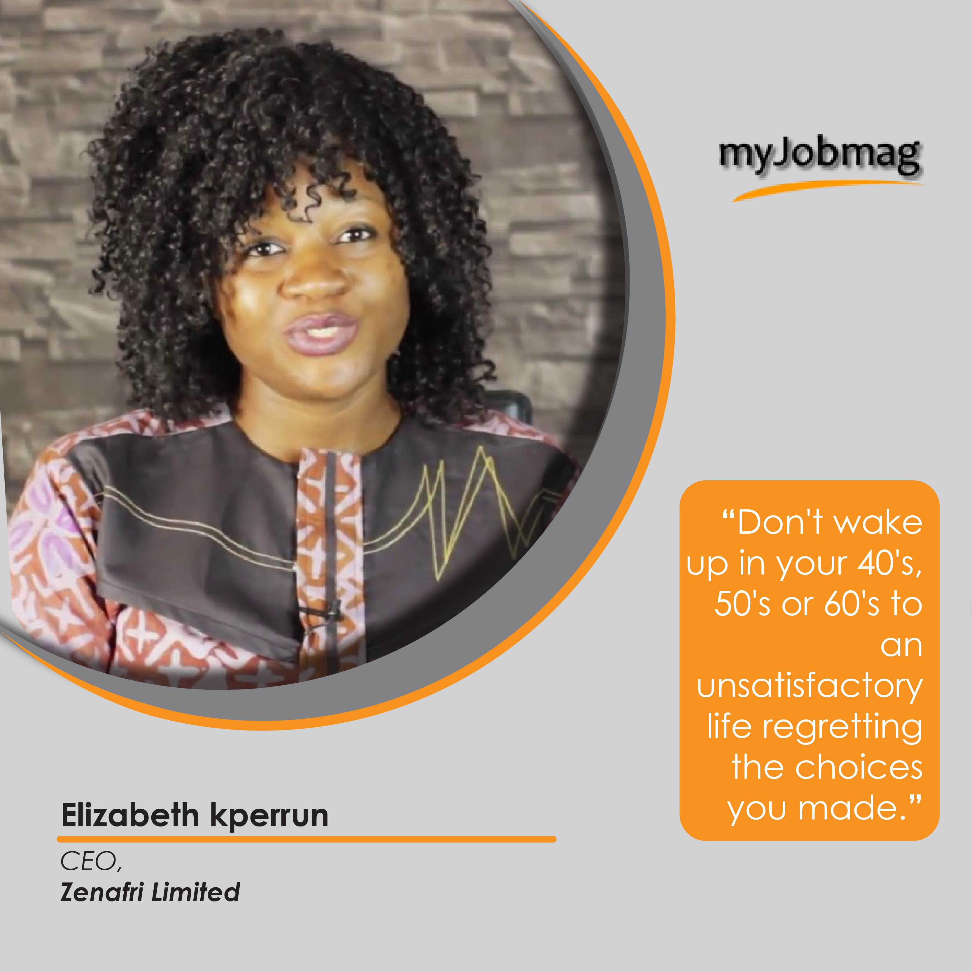 Elizabeth Kperrun career advice MyJobMag