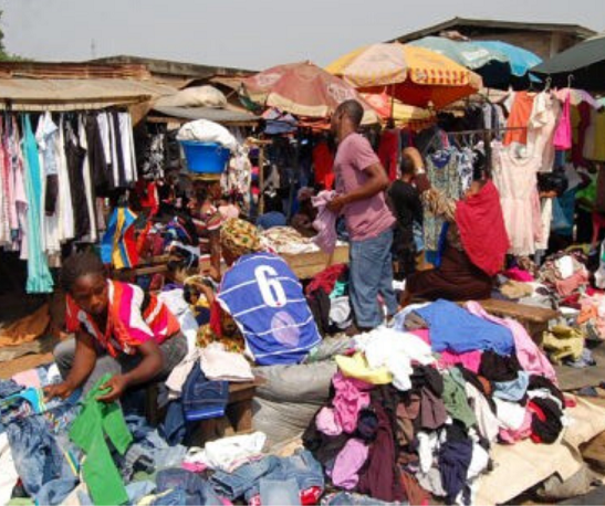 people selling clothes